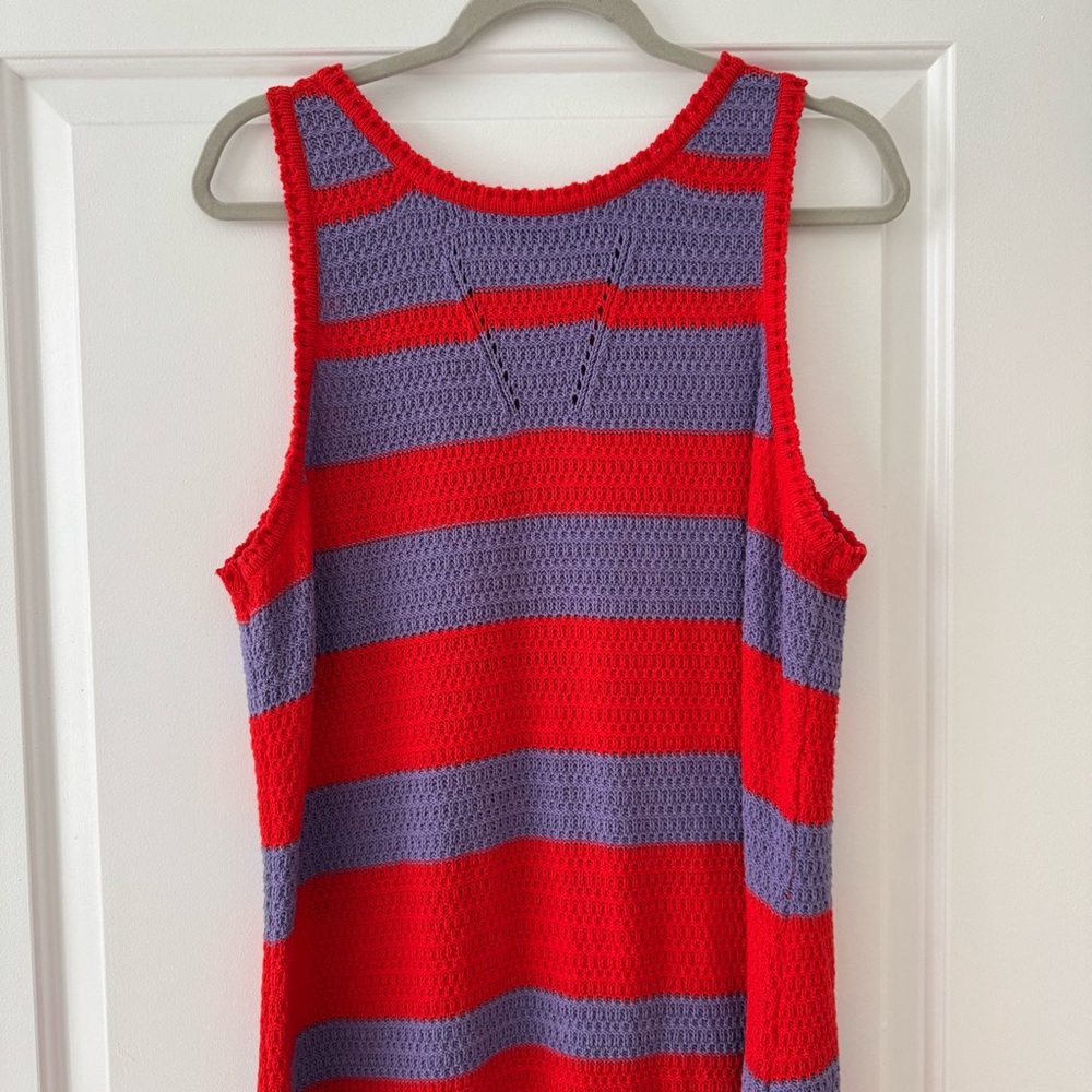 NWOT Red and Purple Striped Knit Dress